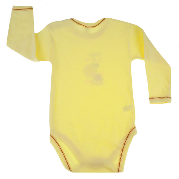 Body cu maneca lunga pentru copii Koala Zolwik 2656-80-cm, Galben [3]