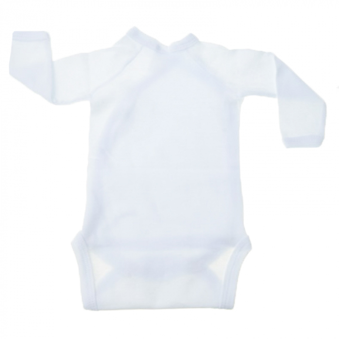 Body cu maneca lunga pentru copii Mini Bimbi BMBB-1-62-cm, Alb [4]