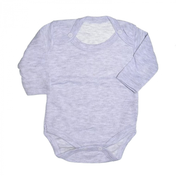 Body cu maneca lunga pentru bebelusi Mini Junior BDY-1504, Gri [1]