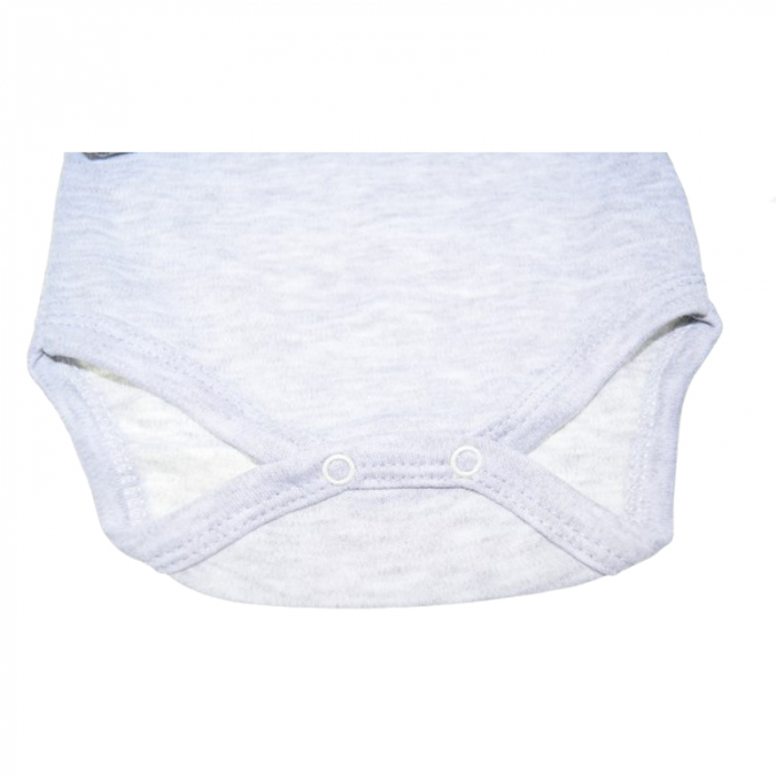 Body cu maneca lunga pentru bebelusi Mini Junior BDY-1504, Gri [4]