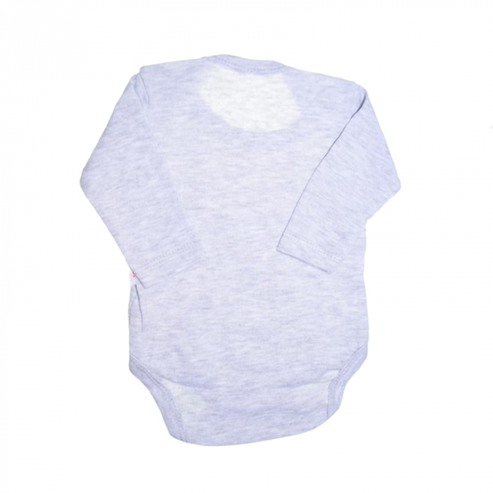 Body cu maneca lunga pentru bebelusi Mini Junior BDY-1504, Gri [2]