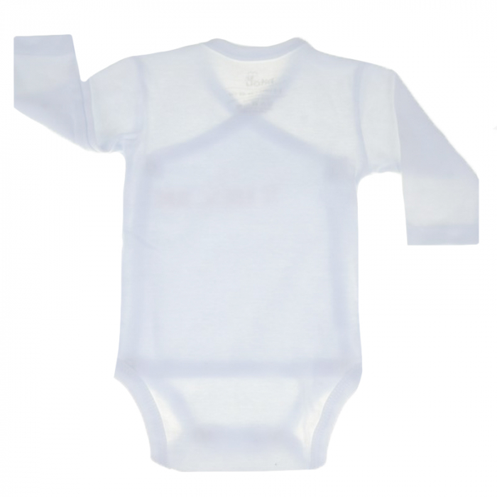 Body cu maneca lunga pentru copii Pifou Model 10 ML10BMLFI2-R-54-58-cm, Alb [2]