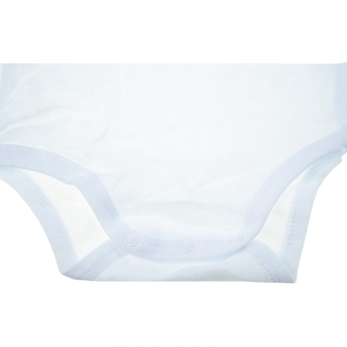 Body cu maneca lunga pentru copii Pifou Model 13 BBP-13-56-60-cm, Alb [2]