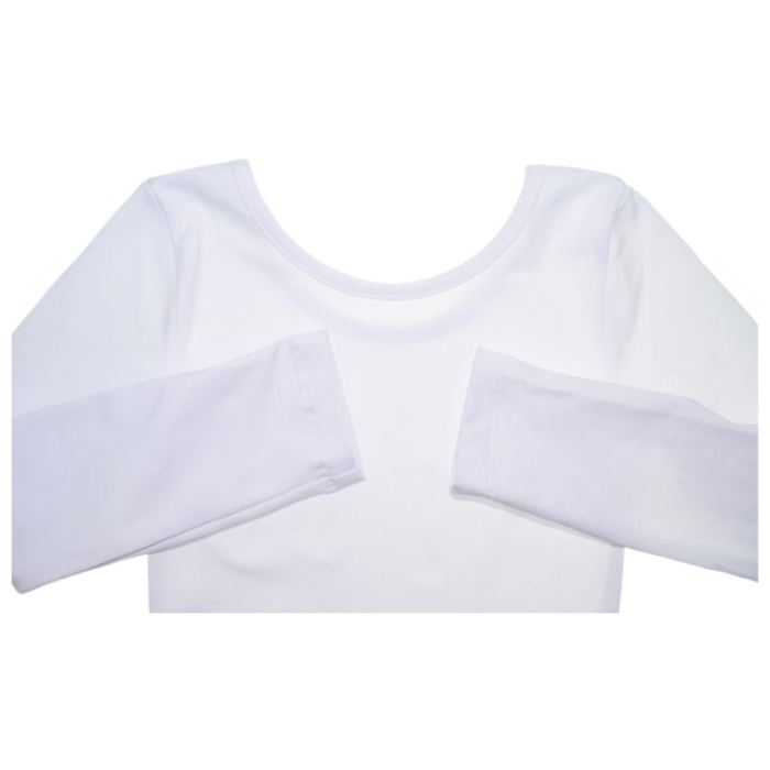 Body cu maneca lunga, pentru copii, Atut B1309A-116 , Alb [3]