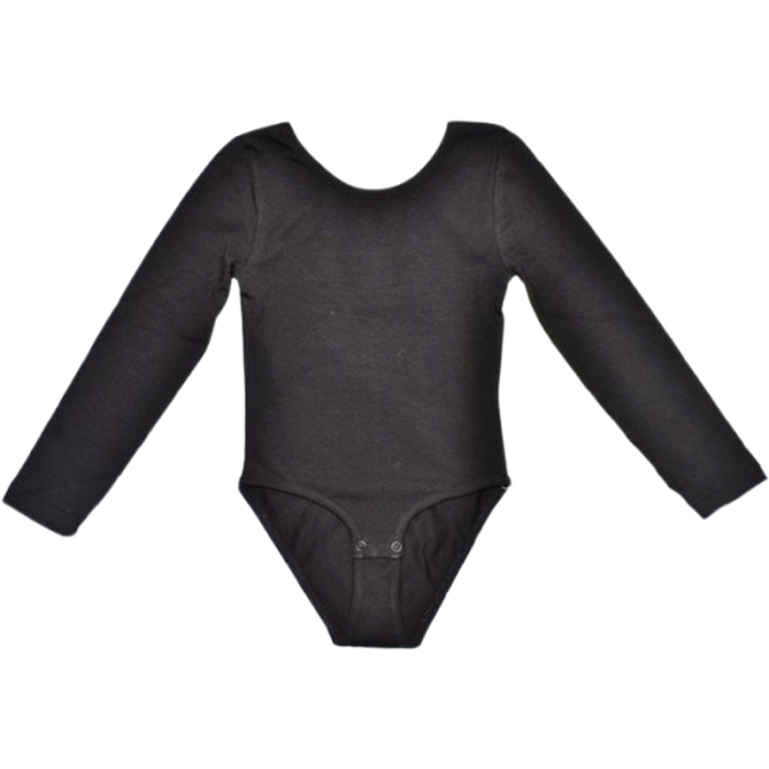 Body cu maneca lunga, pentru copii, Atut B1309N-116, Negru [1]
