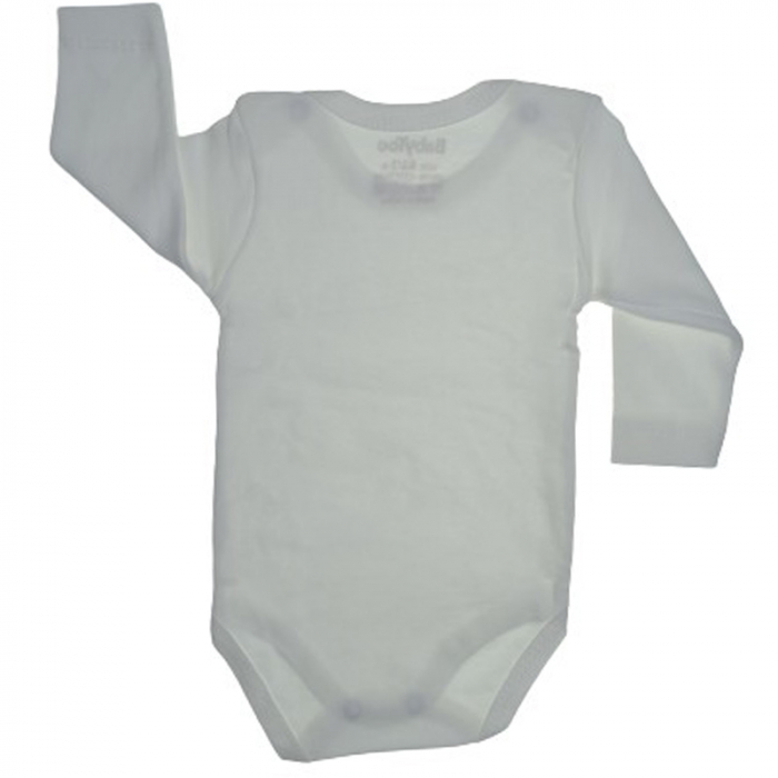 Body cu maneca lunga pentru copii BabyToo BB1511C, Crem [3]