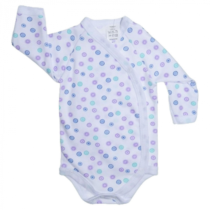 Body cu maneca lunga pentru copii Mini Junior 220124-3, Alb [1]