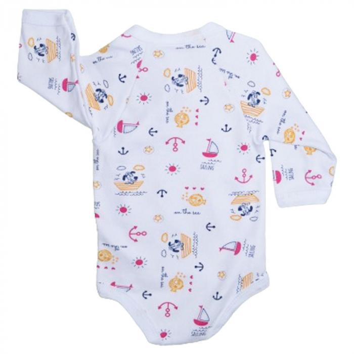 Body cu maneca lunga pentru baieti Mini Junior 220124-1, Alb [2]