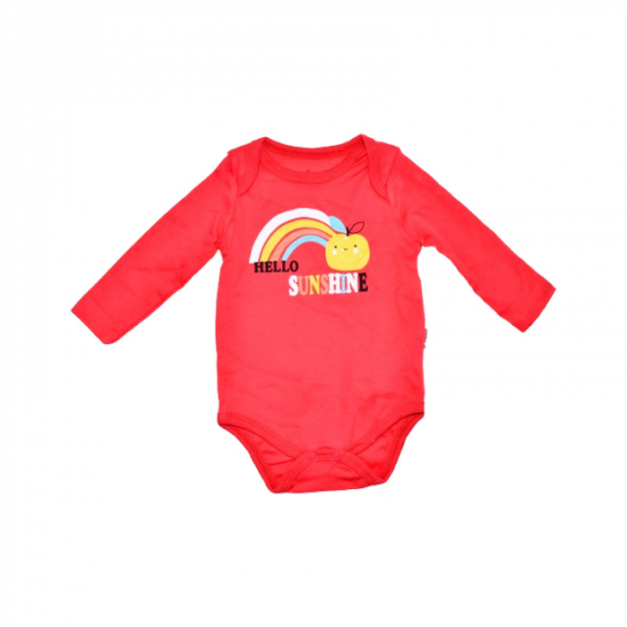 Body cu maneca lunga pentru copii, Mini Junior, BDY-16436R, Rosu [1]