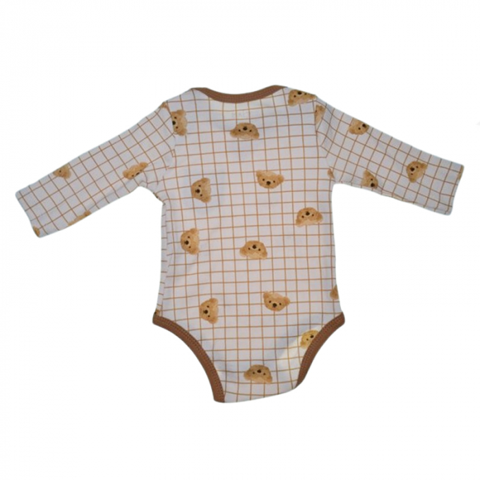 Body cu maneca lunga pentru copii, Mini Junior, BDY-MJ1, Maro [2]
