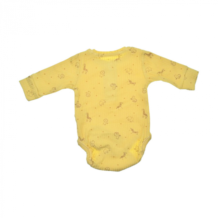 Body cu maneca lunga pentru copii, Mini Junior BDY-2469G, Galben [2]
