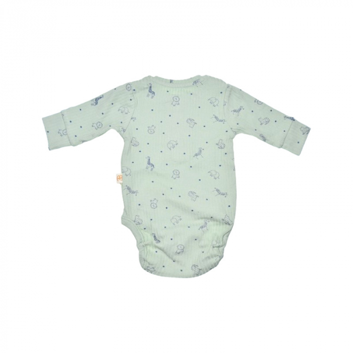 Body cu maneca lunga pentru copii, Mini Junior BDY-2469V, Verde [2]