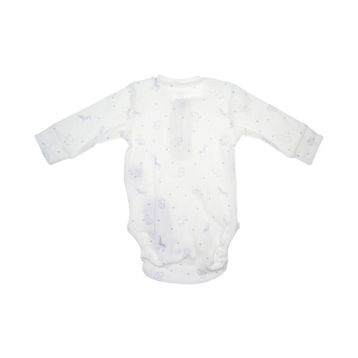 Body cu maneca lunga pentru copii, Mini Junior BDY-2469A, Alb [2]