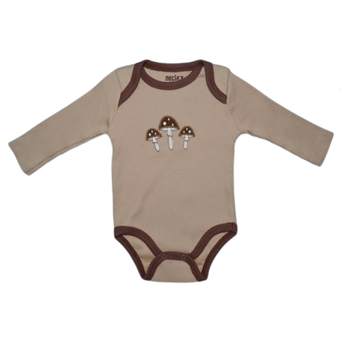 Body cu maneca lunga pentru copii, Mini Junior, BDY-MJ5, Bej [1]