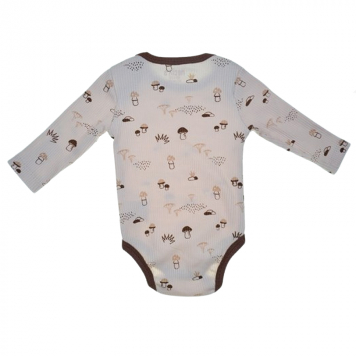 Body cu maneca lunga pentru copii, Mini Junior, BDY-MJ6, Crem [2]