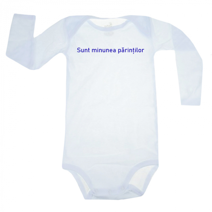 Body cu maneca lunga pentru copii Pifou Model 6 MDL6-15, Alb [1]