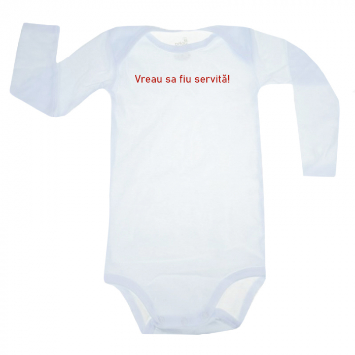Body cu maneca lunga pentru copii Pifou Model 6 MDL6-15, Alb [1]