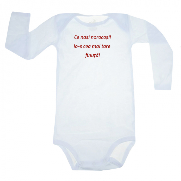 Body cu maneca lunga pentru copii Pifou Model 6 MDL6-29, Alb [1]