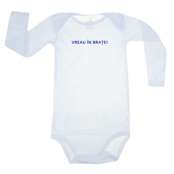 Body cu maneca lunga pentru copii Pifou Model 6 MDL6-48, Alb [1]