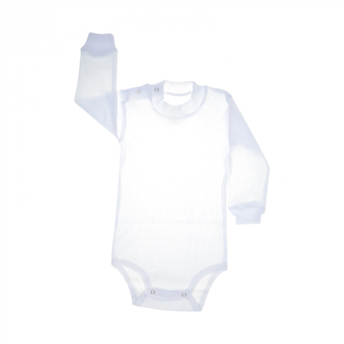 Body cu maneca lunga pentru copii Pifou Model 9 610141-1-80, Alb [2]