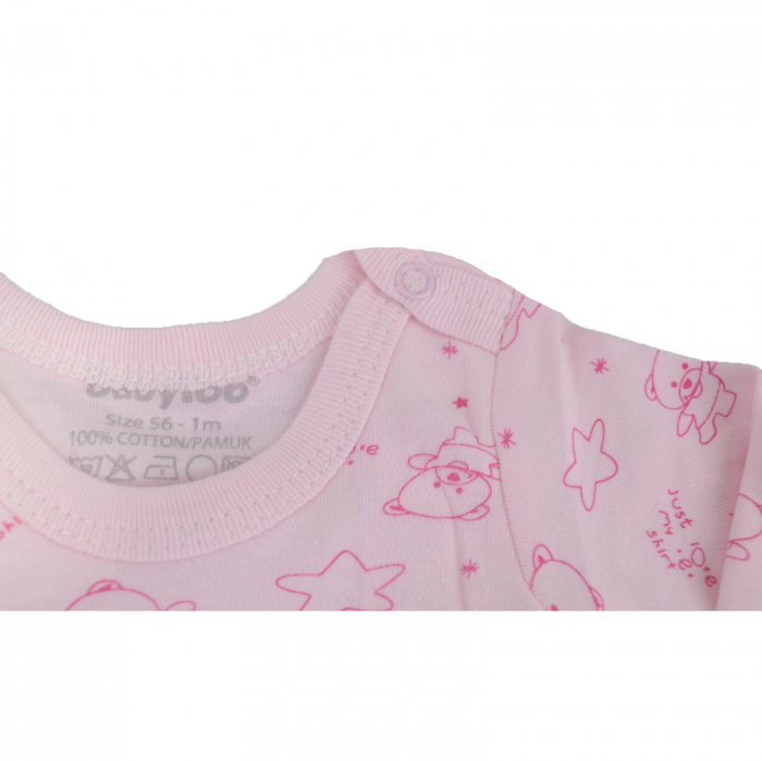 Body cu maneca lunga pentru fete BabyToo 7083-5-80, Roz [4]