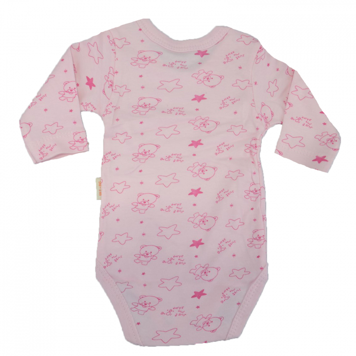 Body cu maneca lunga pentru fete BabyToo 7083-5-80, Roz [2]