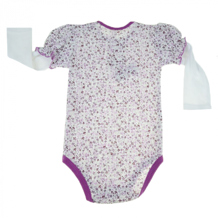 Body cu maneca lunga pentru fete Koala 2822-80-cm, Mov [3]