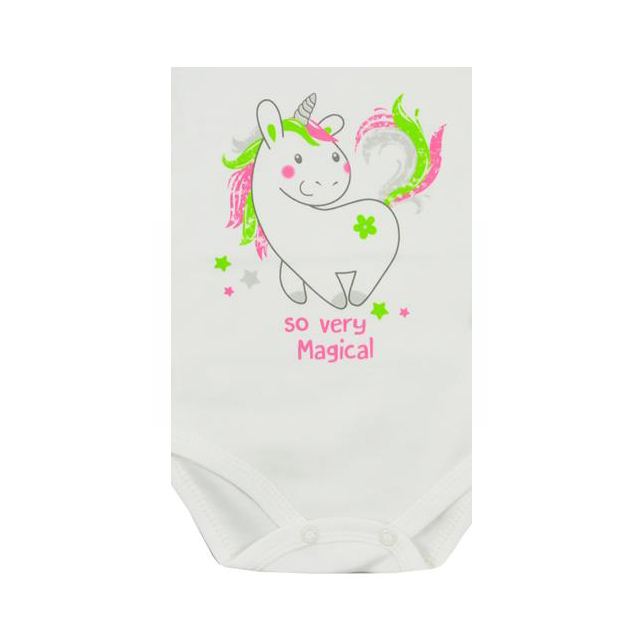 Body cu maneca lunga pentru fete Koala Amma Jednorozec T1-646-86-cm, Alb [2]