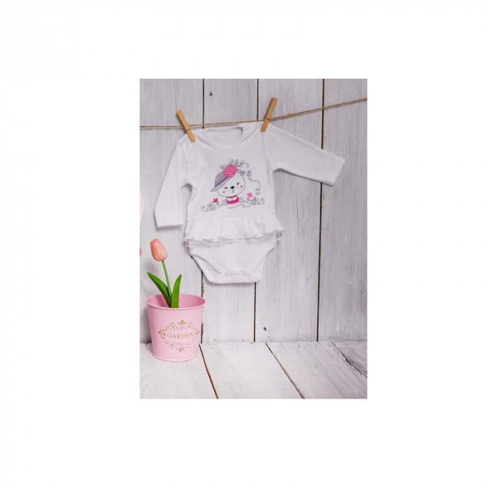 Body cu maneca lunga pentru fete Koala Misia 3771-1A-86-cm, Alb [2]