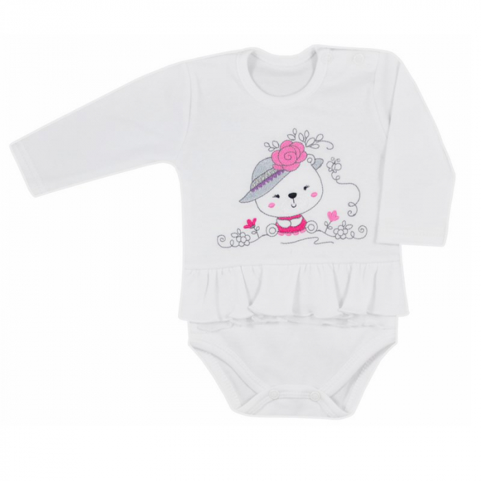 Body cu maneca lunga pentru fete Koala Misia 3771A-68-cm, Alb [1]