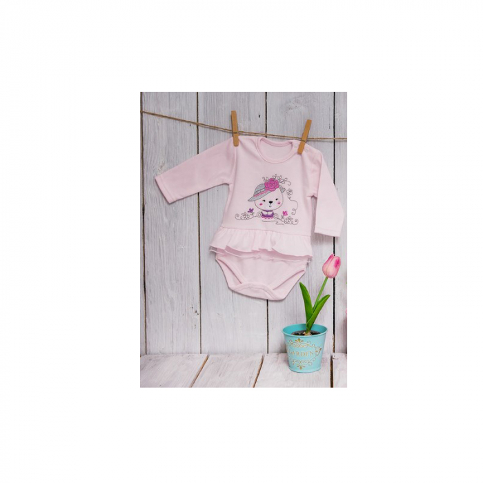 Body cu maneca lunga pentru fete Koala Misia 3771R-68-cm, Roz [2]