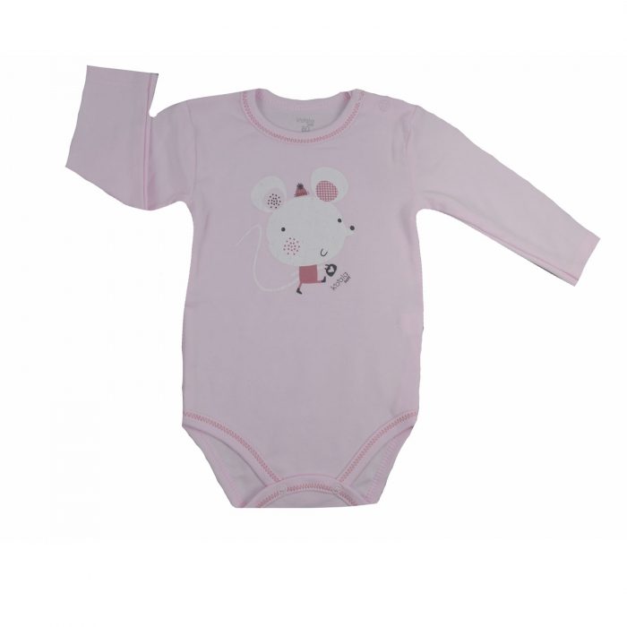 Body cu maneca lunga pentru fete Koala Tasmania 08-632R_74 cm, Roz [1]