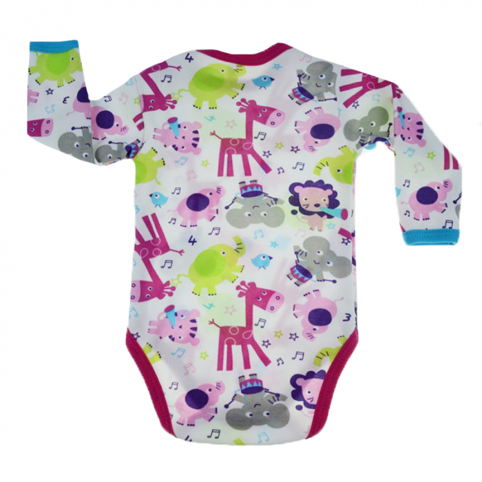 Body cu maneca lunga pentru fete Koala Zoo 3188-R-74-cm, Roz [3]