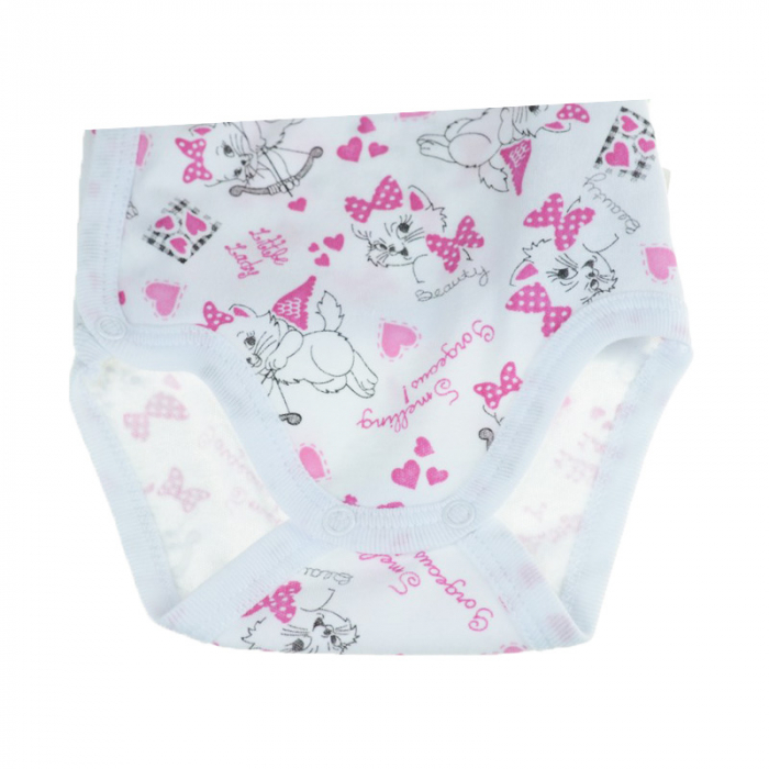 Body cu maneca lunga pentru fete Mic Pitic Bd103-62-cm, Roz [2]