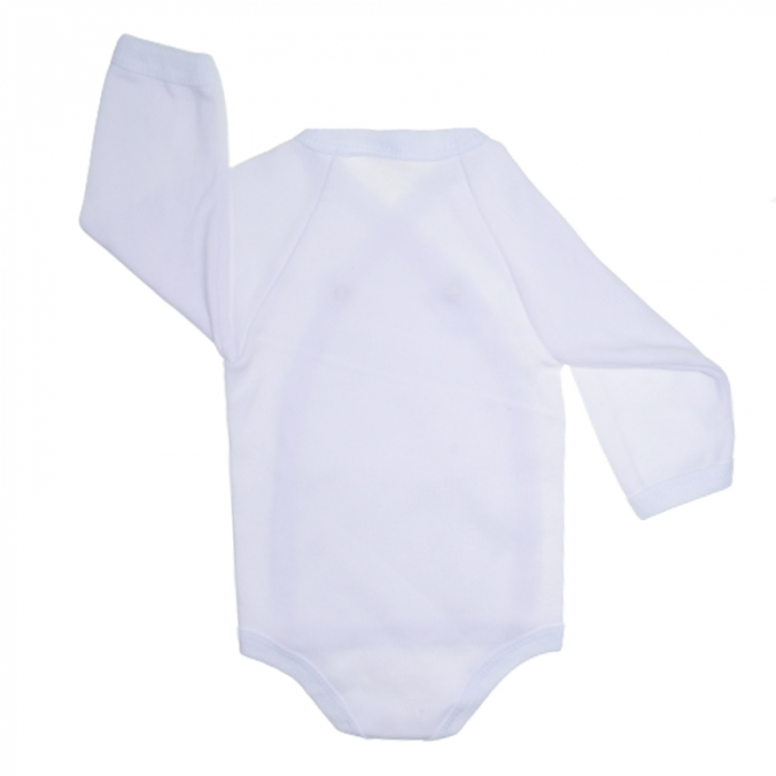 Body cu maneca lunga pentru fete Mini Bimbi 100323-5, Alb [2]