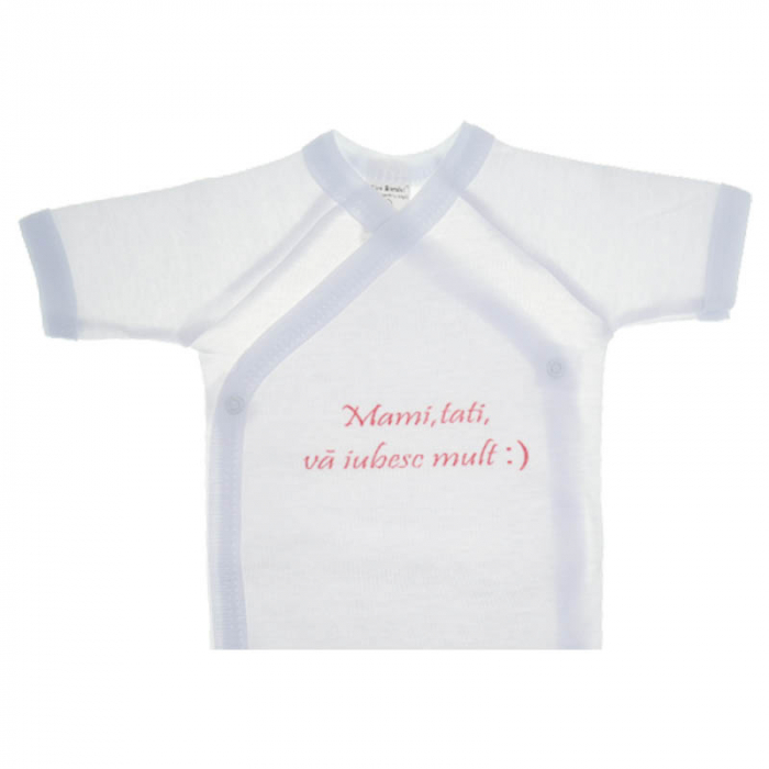 Body cu maneca scurta pentru fete Mini Bimbi 130323-1, Alb [2]
