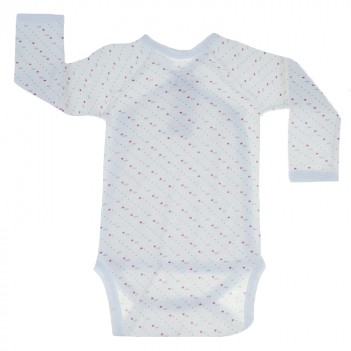 Body cu maneca lunga pentru fete Mini Bimbi BMB-003-62-cm, Alb [3]