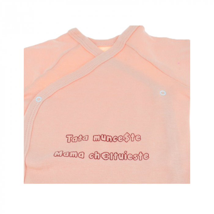 Body cu maneca lunga pentru fete Mini Bimbi BMB-04CO-68-cm, Coral [2]