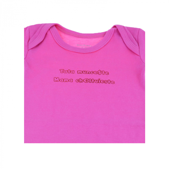 Body cu maneca lunga pentru fete Mini Bimbi BMB-06F-92-cm, Fucsia [3]
