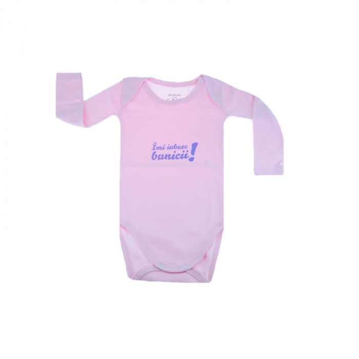 Body cu maneca lunga pentru fete Mini Bimbi BMB-07RZ-92-cm, Roz [1]