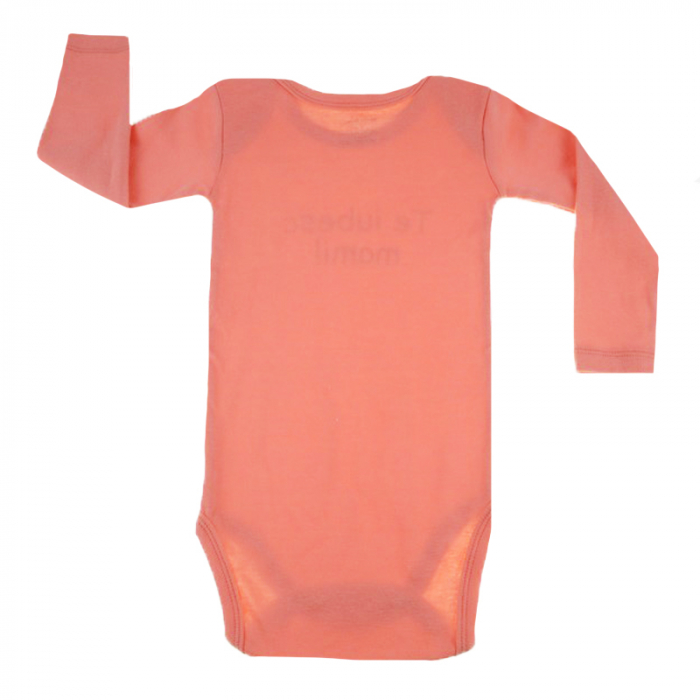 Body cu maneca lunga pentru fete Mini Bimbi BMB-10C-92-cm, Coral [3]