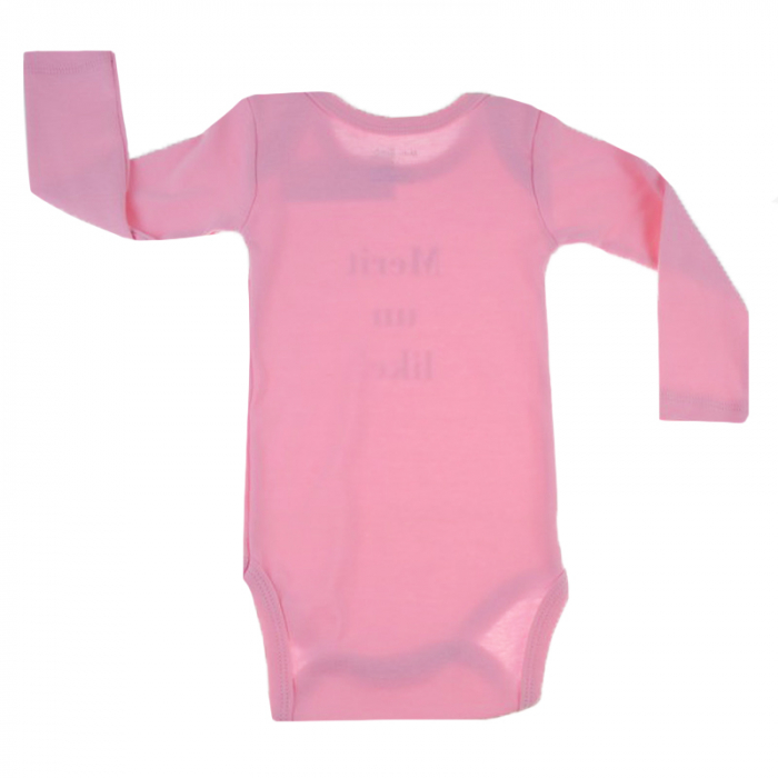 Body cu maneca lunga pentru fete Mini Bimbi BMB-19RZ-80-cm, Roz [3]