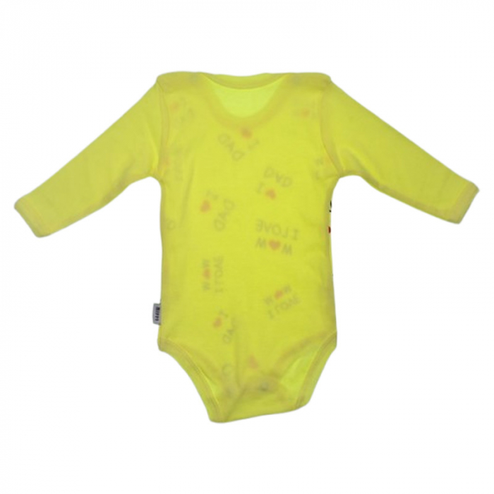 Body cu maneca lunga, pentru fete, Mini Junior 1118G, Galben [2]