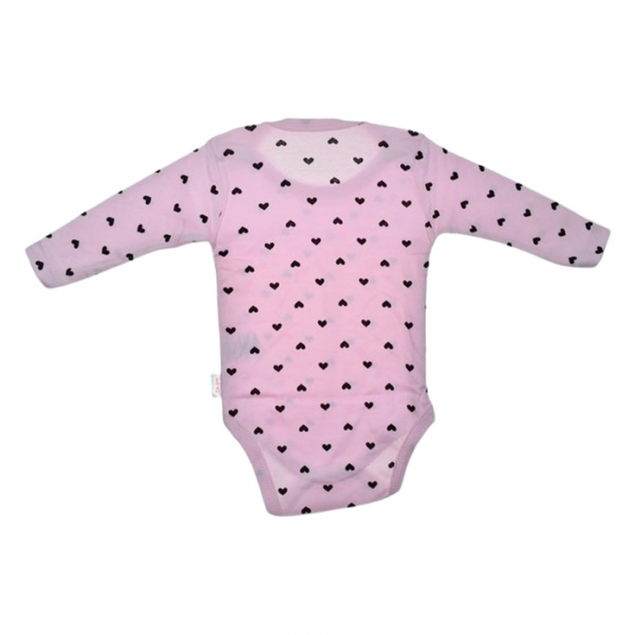 Body cu maneca lunga, pentru fete, Mini Junior 2909R, Roz [3]