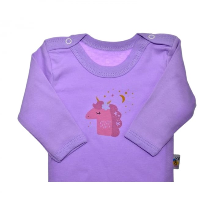 Body cu maneca lunga, pentru fete, Mini Junior BD2908M, Mov [2]