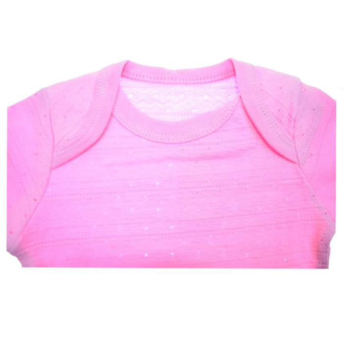 Body cu maneca lunga pentru fete  Mini Junior BDY-1MJ, Roz [2]