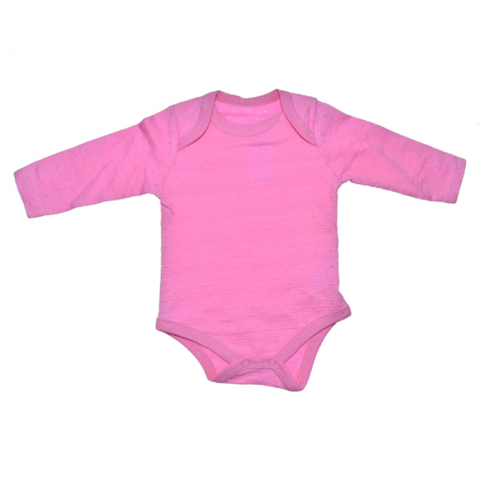 Body cu maneca lunga pentru fete  Mini Junior BDY-1MJ, Roz [1]