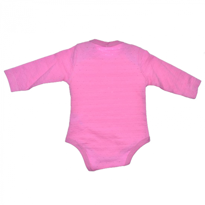 Body cu maneca lunga pentru fete  Mini Junior BDY-1MJ, Roz [3]