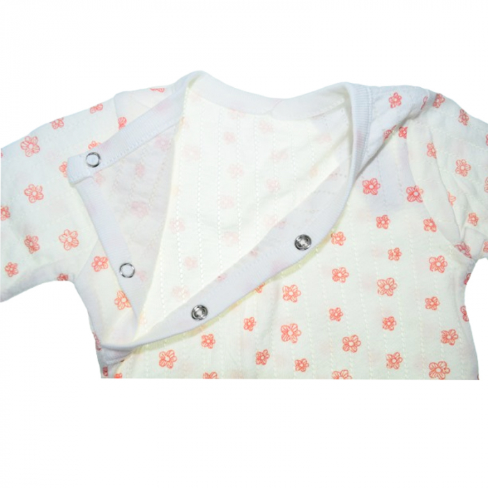 Body cu maneca lunga pentru fete Mini Junior BDY-5MJ, Alb [3]