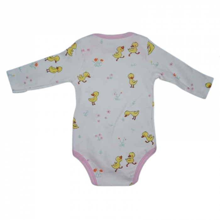 Body cu maneca lunga pentru fete Mini Junior BDY-MJ11, Alb [2]